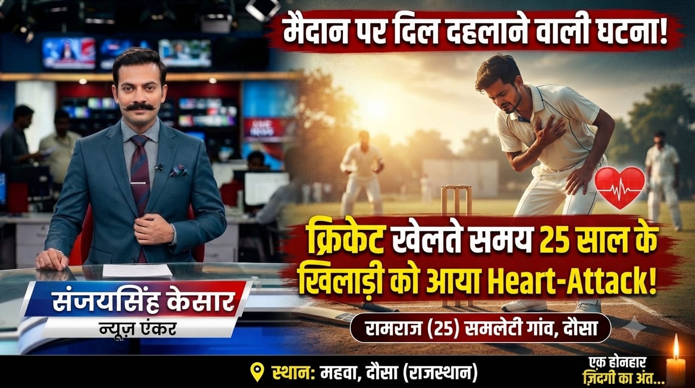 Mahwa News: 25-Year-Old Ramraj Meena Dies After Chest Pain While Playing Cricket